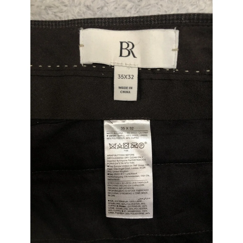Banana Republic Mens Pants 37x32 (Tag 35x32) Wool Italy Vitale Barberis Canonico